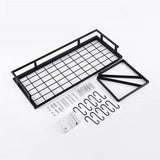 Matte Black Stainless Steel Wall Mounted Pot Rack with 10 Hanging Hooks - Tiny Oasis Decor