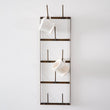 Narrow Wine Bottle Dryer Wall Rack - Antique Brass - Tiny Oasis Decor