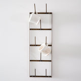 Narrow Wine Bottle Dryer Wall Rack - Antique Brass - Tiny Oasis Decor