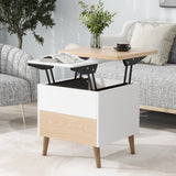 Modern Multi-functional Coffee Dining Table with Lift Top, Oak