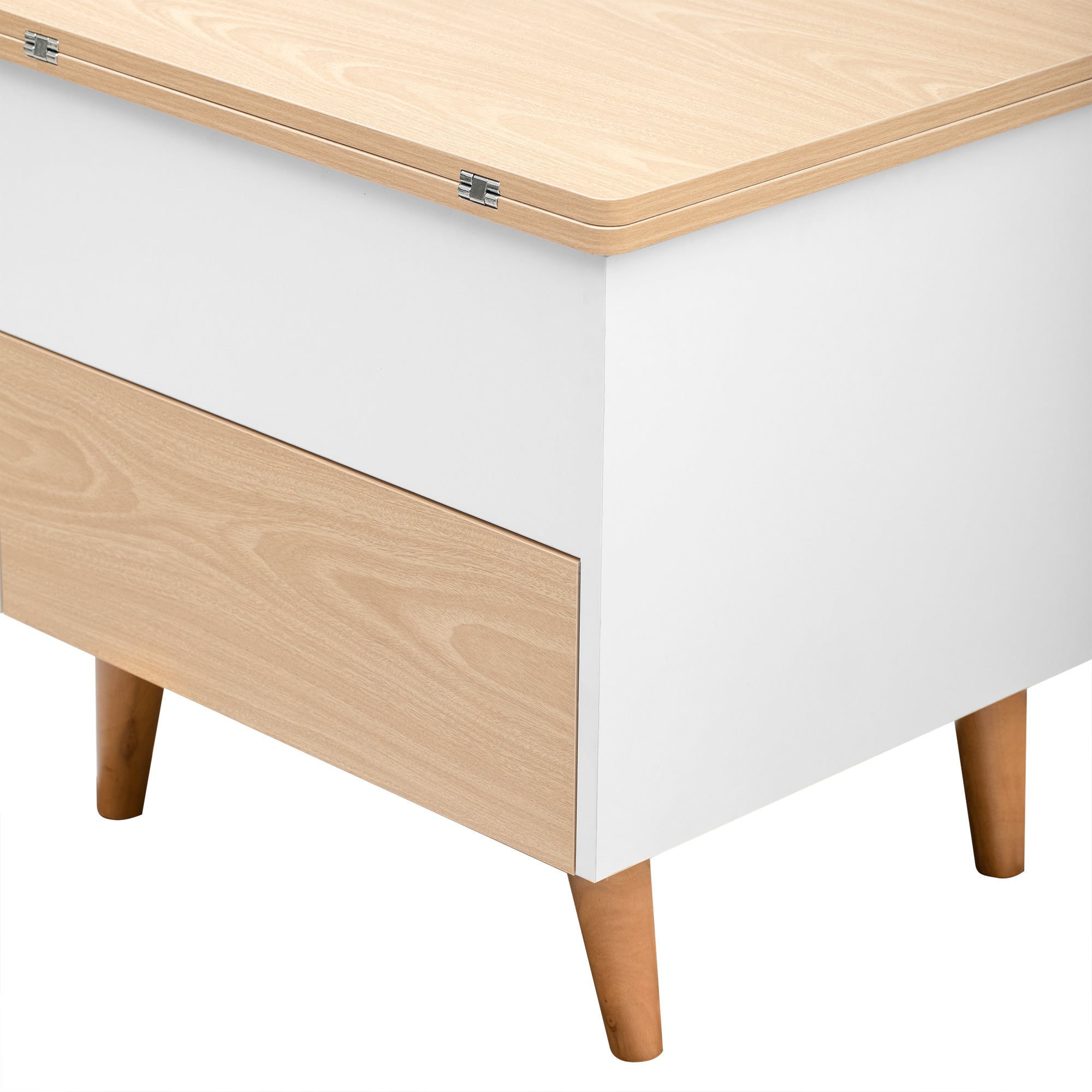 Modern Multi-functional Coffee Dining Table with Lift Top, Oak