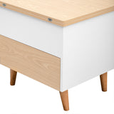 Modern Multi-functional Coffee Dining Table with Lift Top, Oak