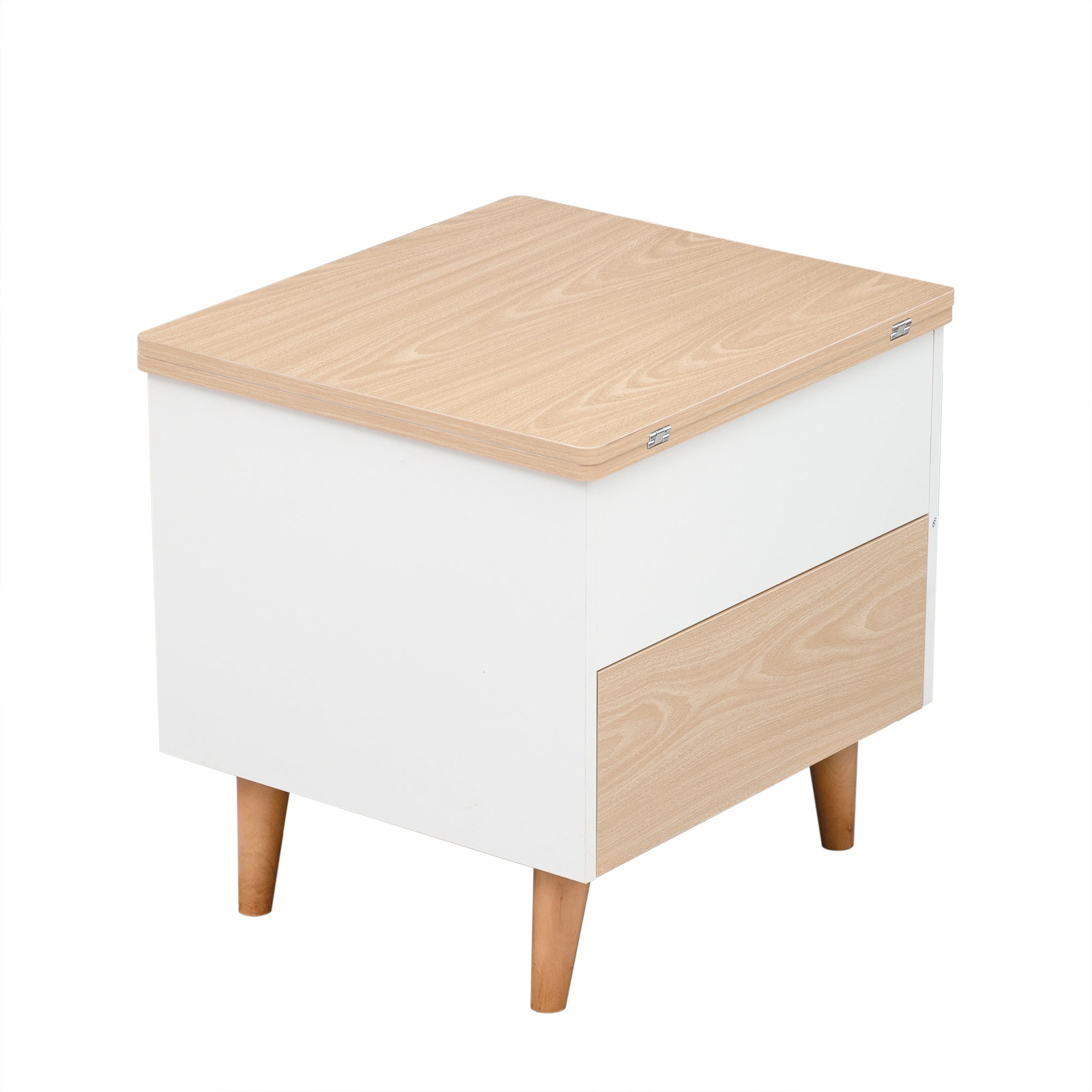 Modern Multi-functional Coffee Dining Table with Lift Top, Oak